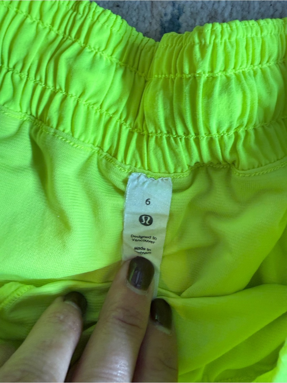 Lululemon Neon Yellow Athletic Shorts - Size 6